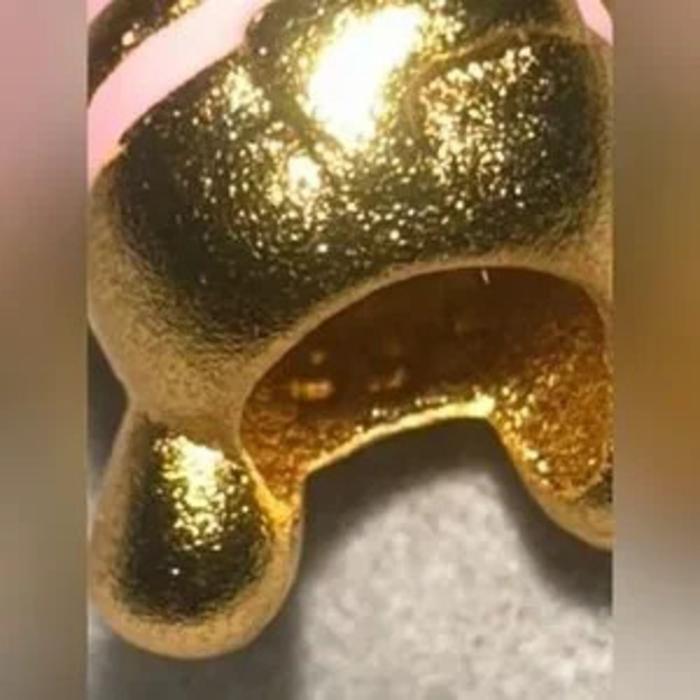24K Gold Pokemon Sleeping Pikachu Charm Bead Pendant Anime Kawaii Pocket Monster